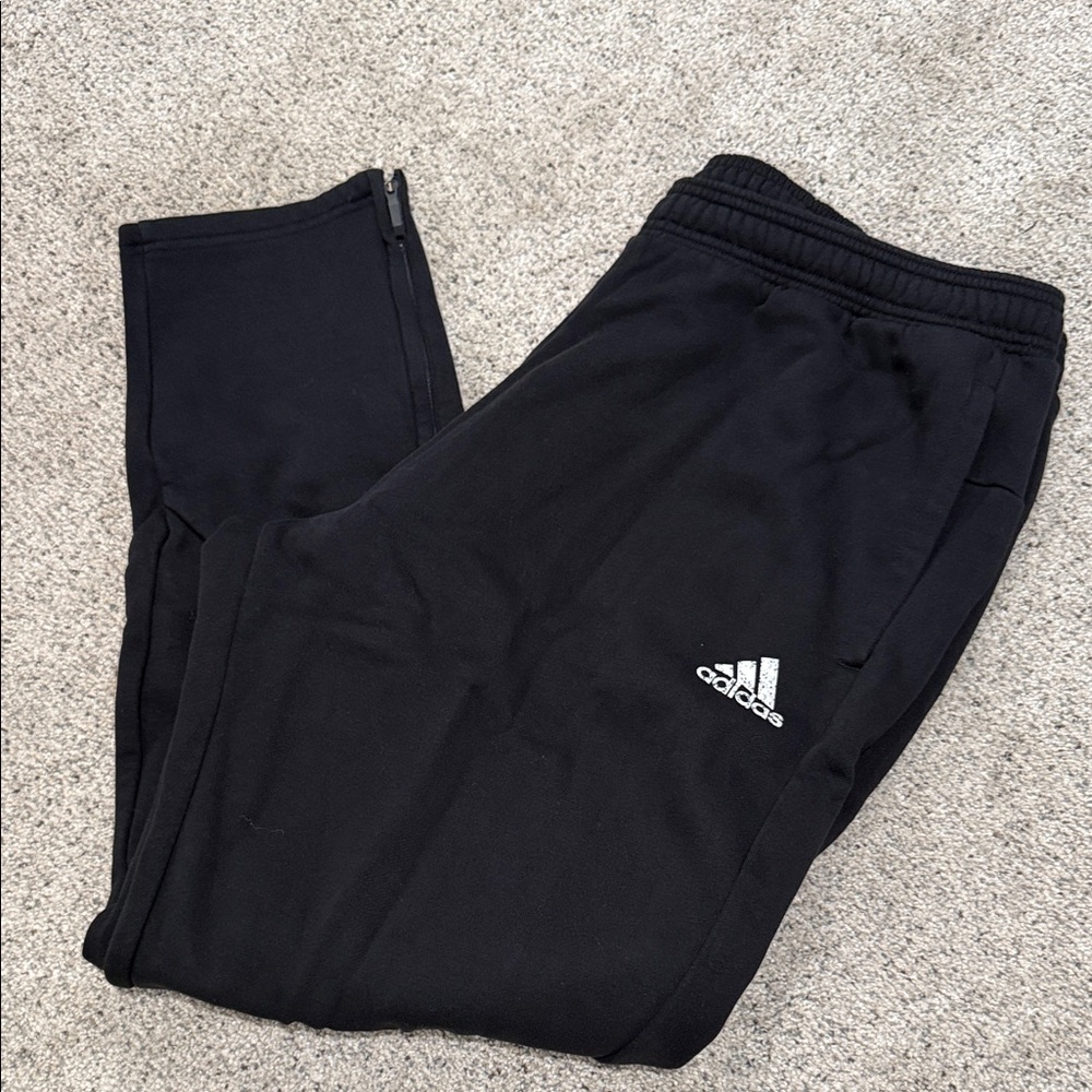 Adidas Mens Black Joggers with Logo